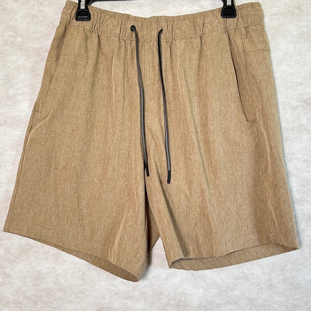 Eddie Bauer Mens Hybrid 2.0 Pull On Drawstring Shorts‎ Casual Khaki Medium